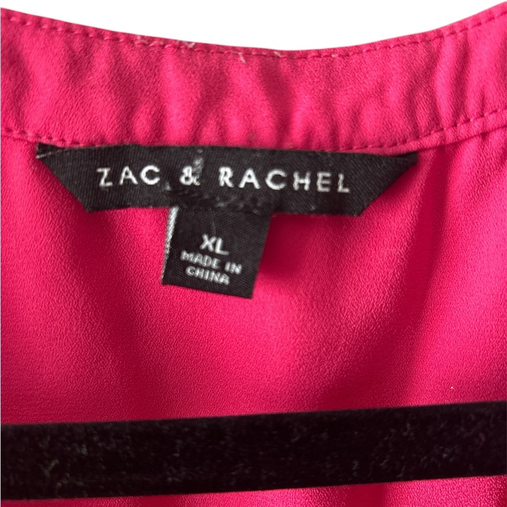 Zac & Rachel Fuchsia Ruffle Sleeve Blouse - Picture 3 of 3